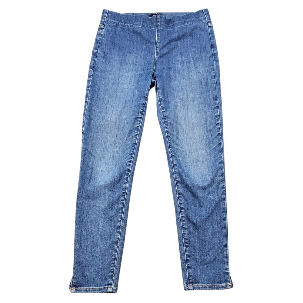 NYDJ Jeans Sz PM Petite M Super Skinny Ankle Pull On Clean Allure Blue Comfort